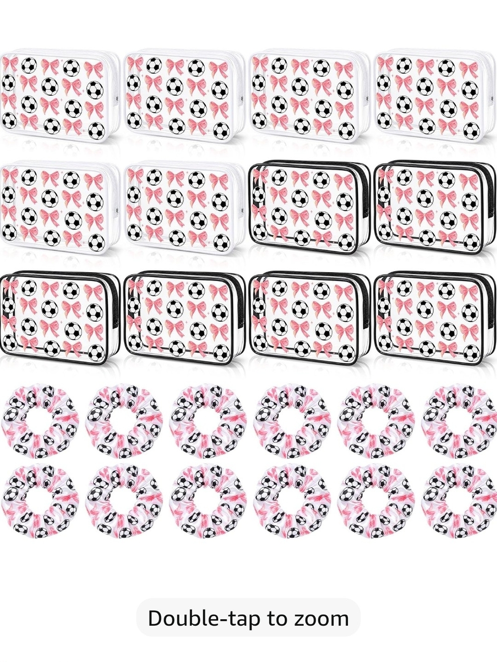 24 Pcs Soccer Team Gifts For Girls Party Favors Include 12 Makeup Cosmetic Bags